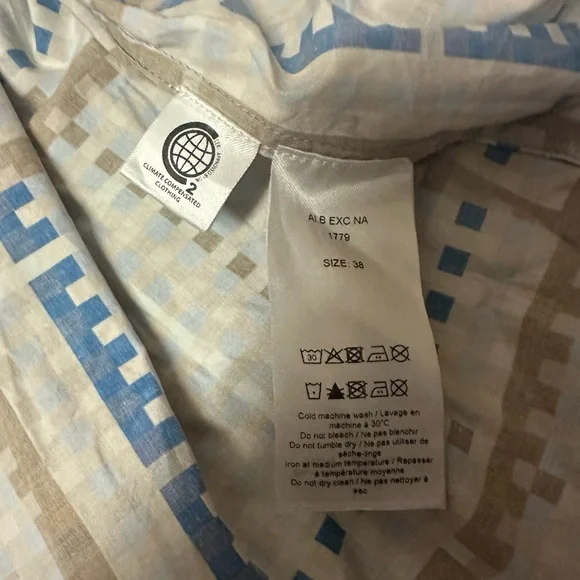 GANNI Checked Cotton-poplin Wrap Midi Dress Size 38 Medium 6 - Picture 12 of 13